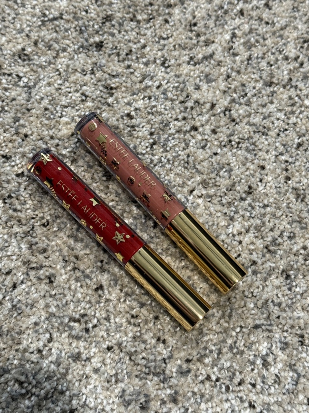 Never used- Estée Lauder Gloss Duo in Red & Nude with Gold Accents